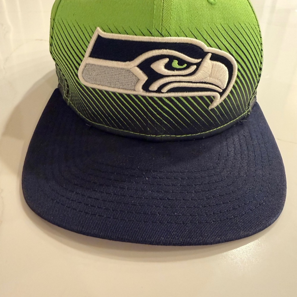 New Era Seattle Seahawks 9FIFTY Snapback Hat NFL Action Green Navy Blue‎ OSFM